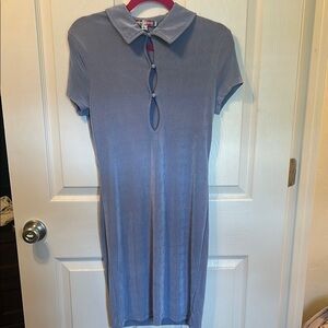 Urban Outfitters Blue Sheath Mini Dress with Peter Pan Collar